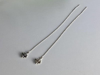 925 Sterling Silver Marcasites Threader Earrings