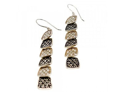 925 Sterling Silver CZ & Marcasites Earrings