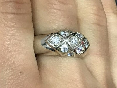 925 Sterling Silver CZ Ring Size 9