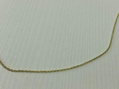 925 Sterling Silver Gold Plated Chain Italy 18.5 in