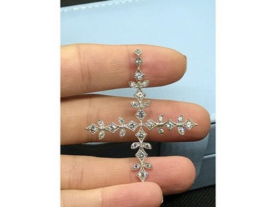 925 Sterling Silver CZ "Snowflake" Pendant