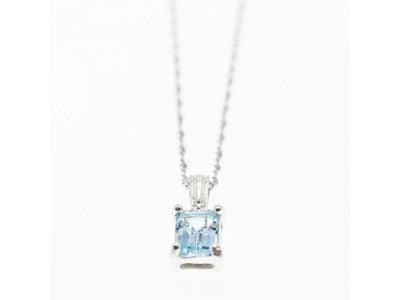 925 Sterling Silver Topaz Chain With Pendant