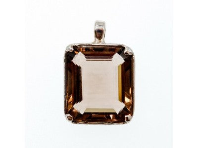 925 Sterling Silver Brown Tourmaline Pendant