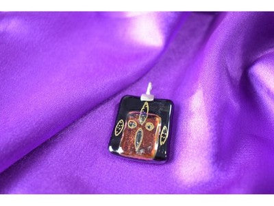 925 Sterling Silver Jewel Stone Enamel Pendant