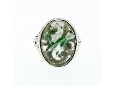 Vintage 925 Sterling Silver Demantoid Ring Size 8