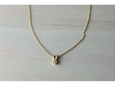 10K Yellow Gold Diamond Chain with Pendant