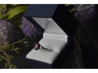 925 Sterling Silver Pink Topaz and CZ Ring Size 6.5