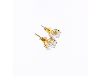 14K Yellow Gold CZ Earrings