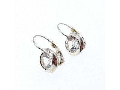 925 Sterling Silver White Beryl (Goshenite) Earrings