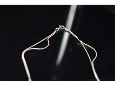925 Sterling Silver Turquoise Imitation Necklace From two Chains Italy