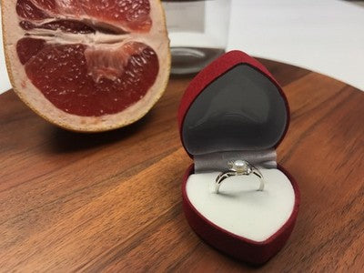 925 Sterling Silver Pearl & CZ Ring Size 5.5