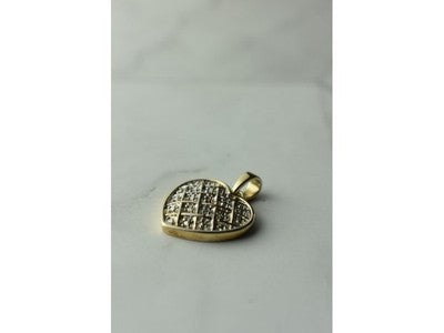 925 Sterling Silver Gold Plated "Heart" Pendant