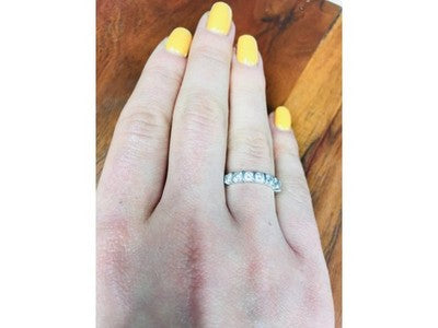 925 Sterling Silver CZ Ring Size 6.5