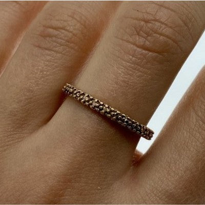 925 Sterling Silver Gold Plated Band Ring Size 10