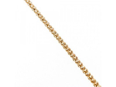 925 Sterling Silver Gold Plated Bracelet Italy Size 7.3 In