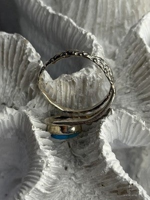 Unique Design 925 Sterling Silver Turquoise Ring Adjustable