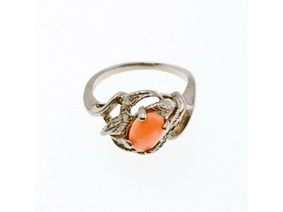 925 Sterling Silver Agate Ring Size 5.5