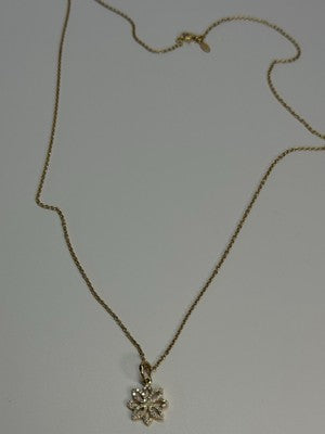 PANDORA 14K 585 YELLOW GOLD CZ NECKLACE LENGTH 23 INCH