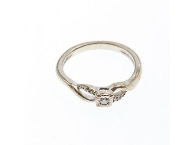 925 Sterling Silver White Sapphire Ring Size 6.5