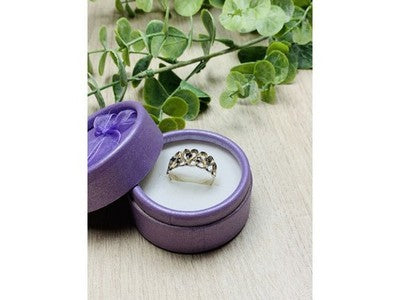 925 Sterling Silver Dark Blue Spinel "Love" Ring Size 8