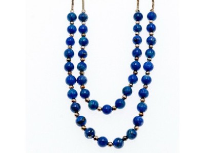 925 Sterling Silver Blue Agate Necklace