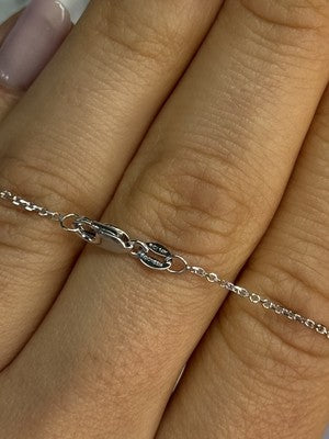 14K YELLOW WHITE GOLD DIAMOND 0.7 CARAT NECKLACE LENGTH 18 INCH