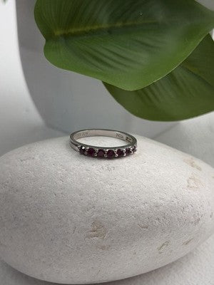 925 Sterling Silver Spinel Ring Size 8