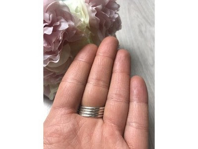 925 Sterling Silver Ring Size 7.5 (Adjustable)