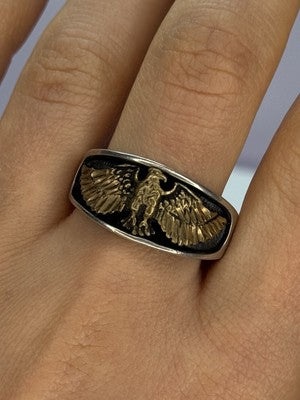 Vintage Otto 925 Sterling Silver Eagle Ring Size 12.5