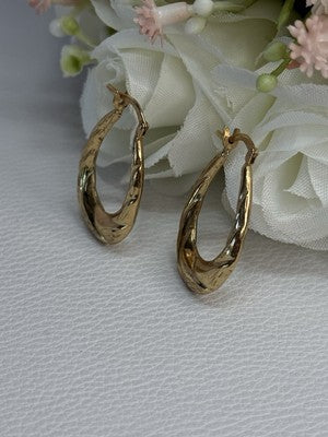 Elegant 925 Sterling Silver Gold Plated Earrings Length 1 Inch