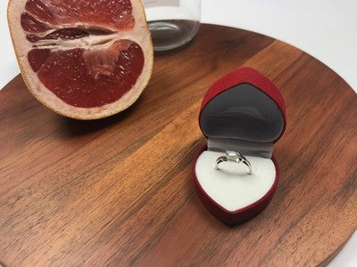 925 Sterling Silver Pearl & CZ Ring Size 5.5