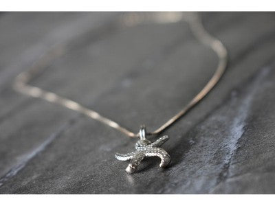 925 Sterling Silver Starfish Chain With Pendant Italy