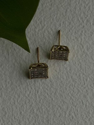 10K Yellow Gold 0.50 ctw Diamonds Stud Earrings