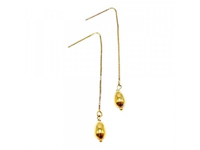 925 Sterling Silver Gold Plated Broach Earrings