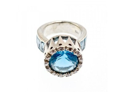 925 Sterling Silver CZ Ring Size 6.5