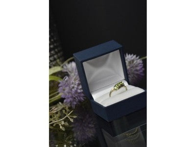 925 Sterling Silver Peridot Ring Size 8.5