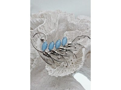 925 Sterling Silver Larimar Brooch