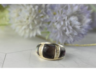 925 Sterling Silver Mother OF Pearl Ring Size 8