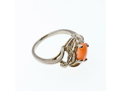 925 Sterling Silver Agate Ring Size 5.5