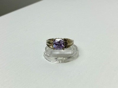 Vintage 925 Sterling Silver Amethyst Ring Size 11.75