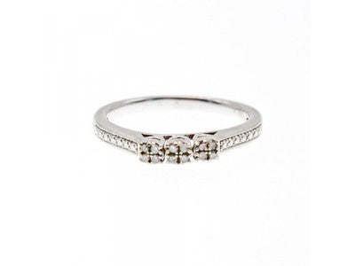 925 Sterling Silver White Topaz Ring Size 6.5