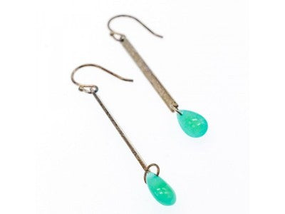 925 Sterling Silver Turquoise Agate Earrings