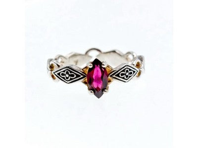 925 Sterling Silver Almandine Ring Size 7