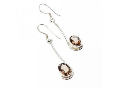 925 Sterling Silver Hessonite Earrings