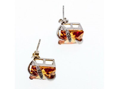 925 Sterling Silver CZ Stud Earrings