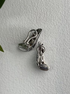 Italy Belle Etoile Coccodrillo 925 Sterling Silver Black Onyx Earrings