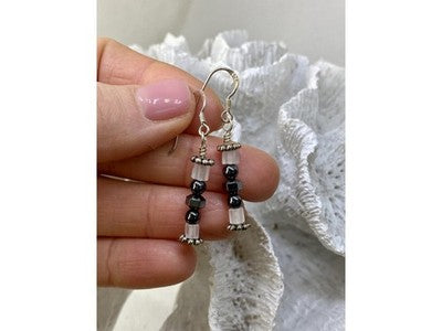 925 Sterling Silver Jewelry Glass Earrings