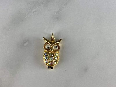 Pendant in Gilding With CZ "Owl"