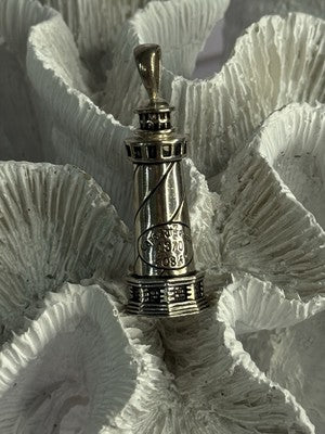 925 Sterling Silver Cape Hatteras Outer Banks Lighthouse Pendant Length 1.87 Inc