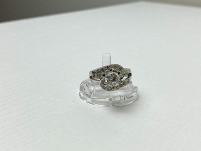 925 Sterling Silver White/Colorless CZ Ring Size 5.5